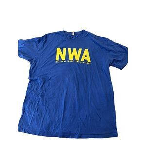 Shirt NWA‎ National Wrestling Alliance Blue XXL 2xl New Logo